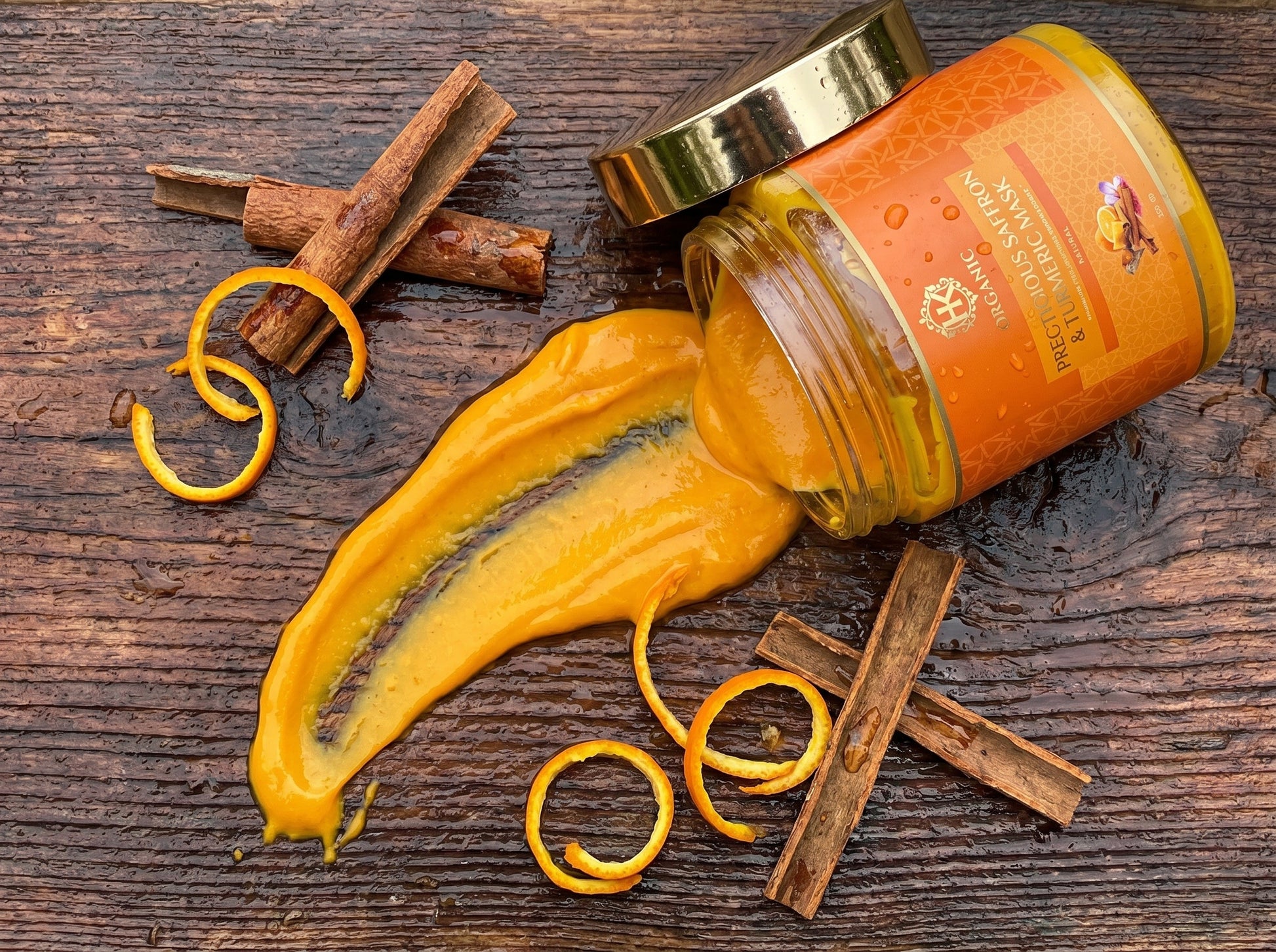 Jar of honey with honey